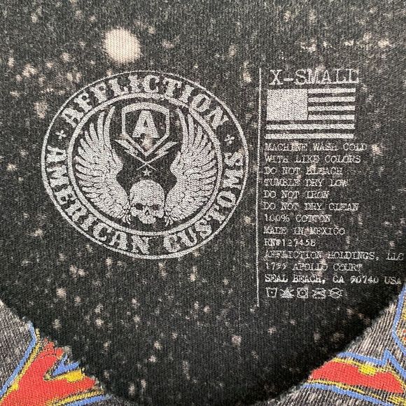 Affliction American Customs tshirt womens xs - Picture 3 of 3